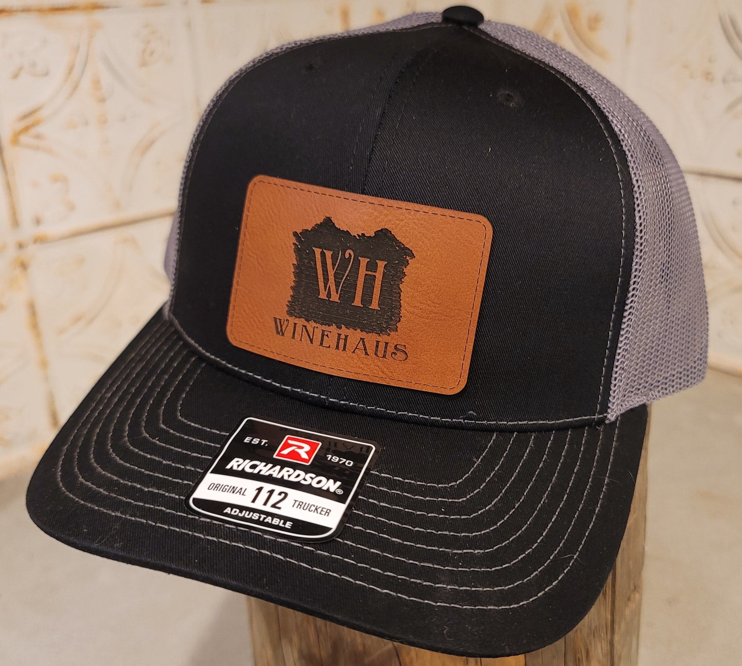 Custom Trucker Leather Patch Hat
