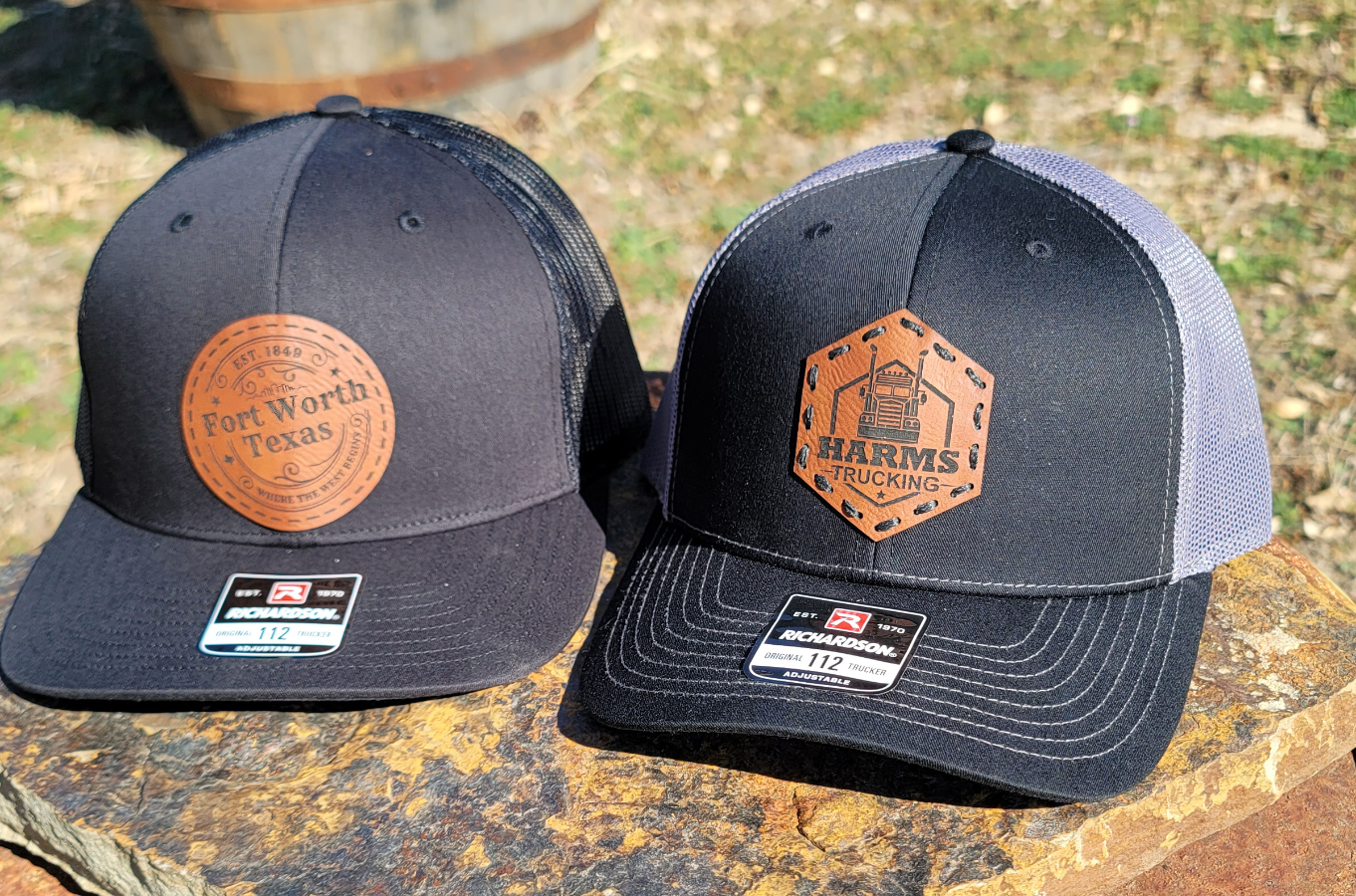 Custom Trucker Leather Patch Hat